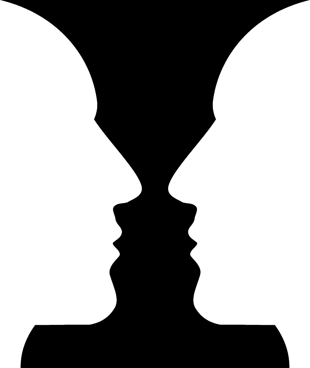 Faces or a candlestick?